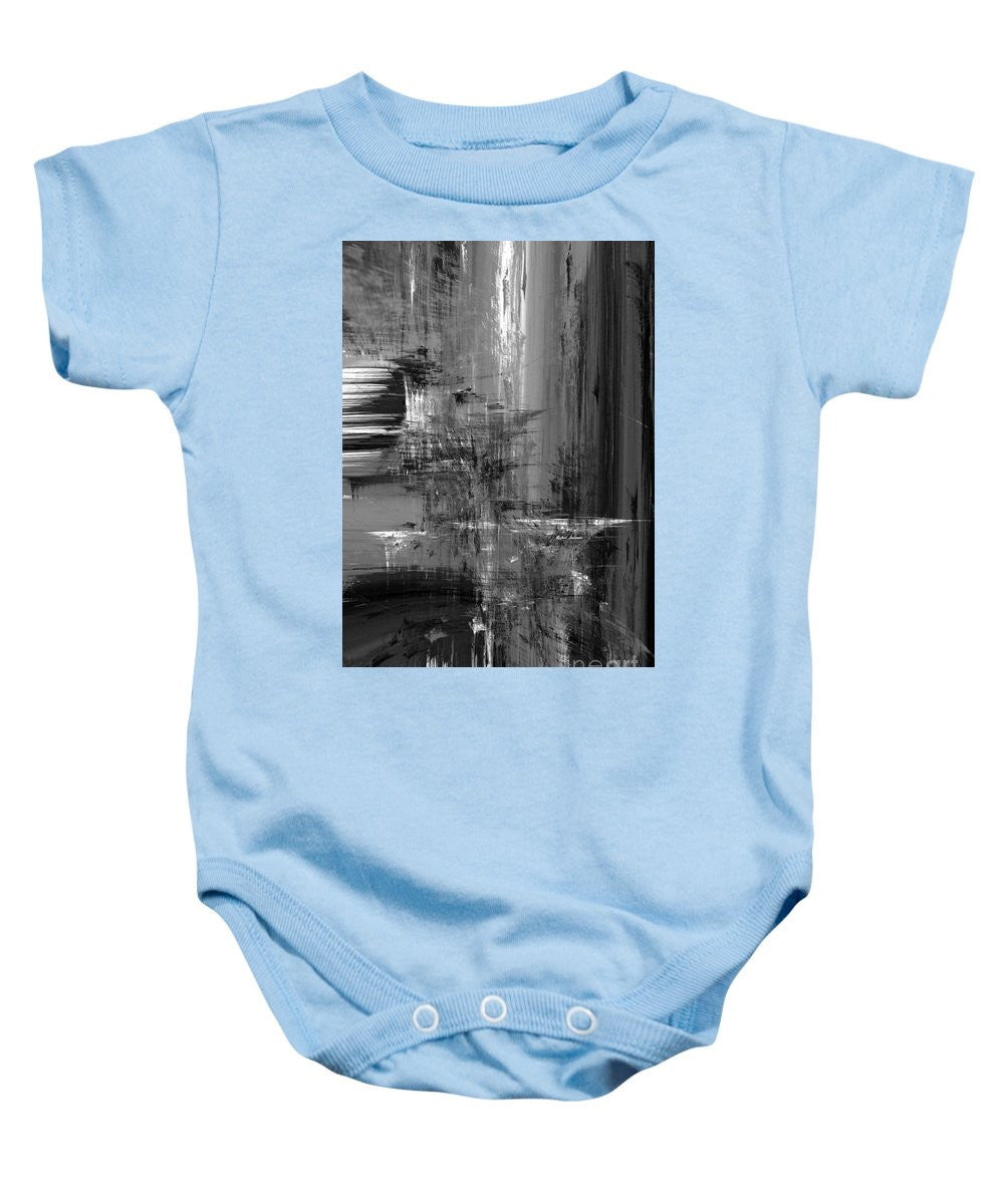 Baby Onesie - Waterfall In Black And White