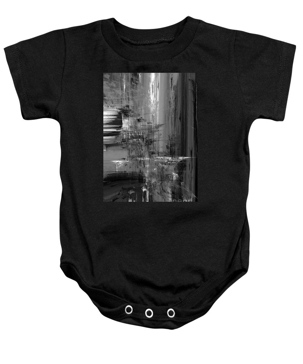 Baby Onesie - Waterfall In Black And White