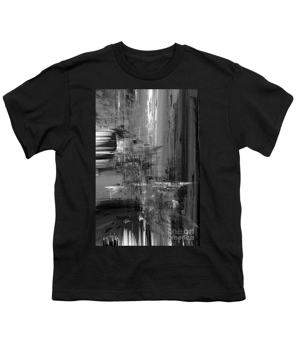 Youth T-Shirt - Waterfall In Black And White