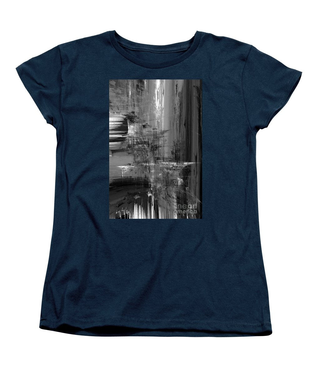 Women's T-Shirt (Standard Cut) - Waterfall In Black And White