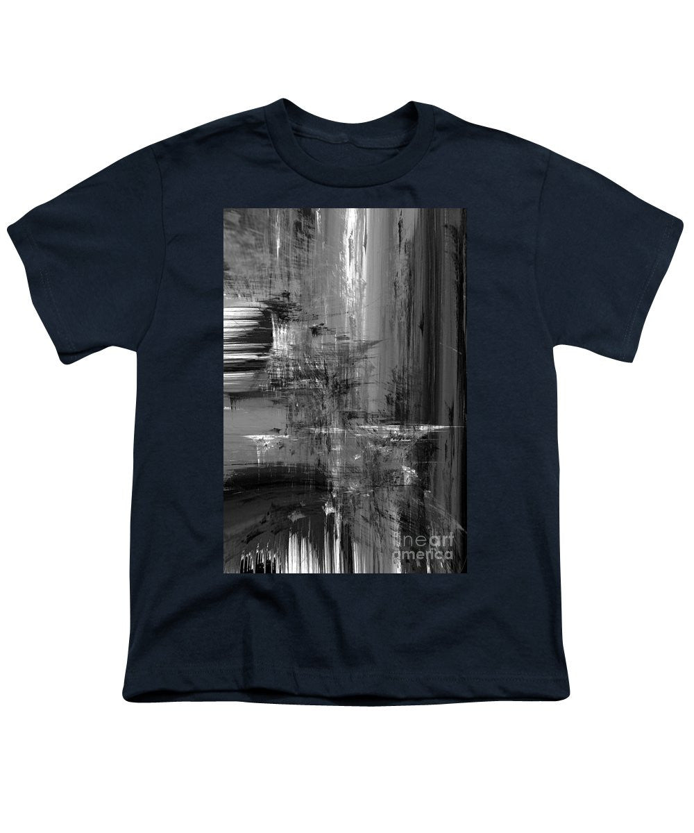 Youth T-Shirt - Waterfall In Black And White