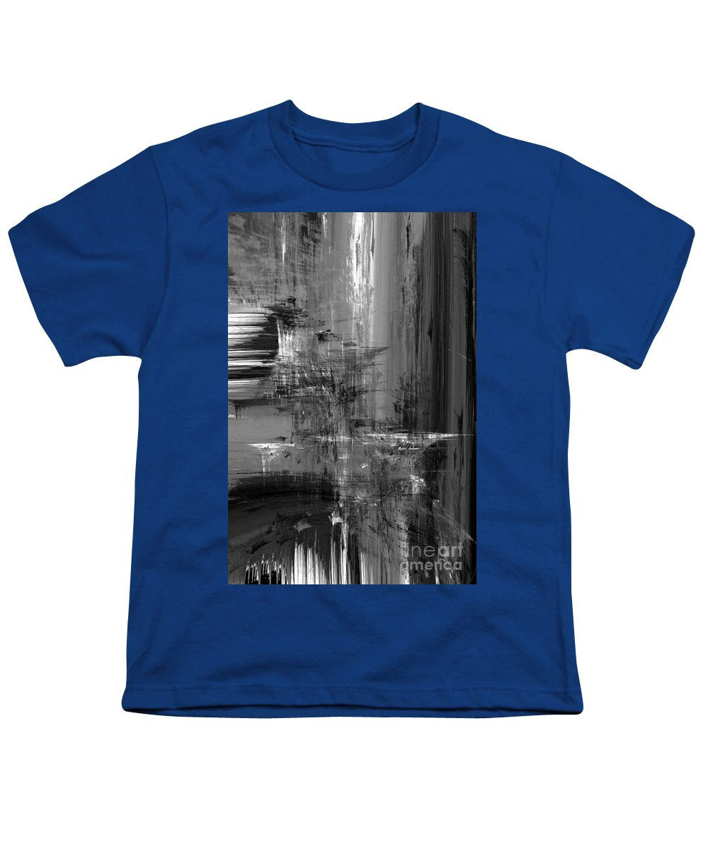 Youth T-Shirt - Waterfall In Black And White