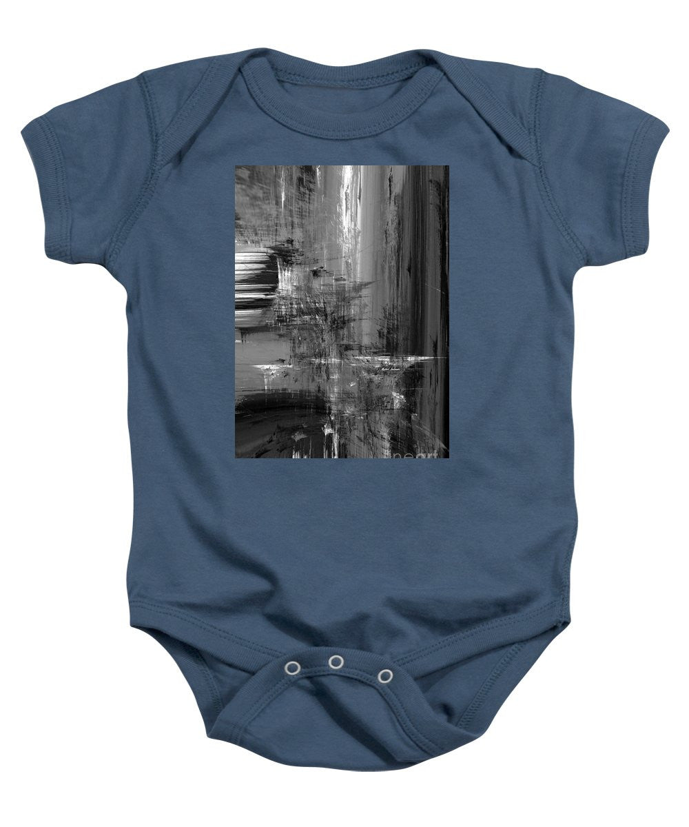 Baby Onesie - Waterfall In Black And White