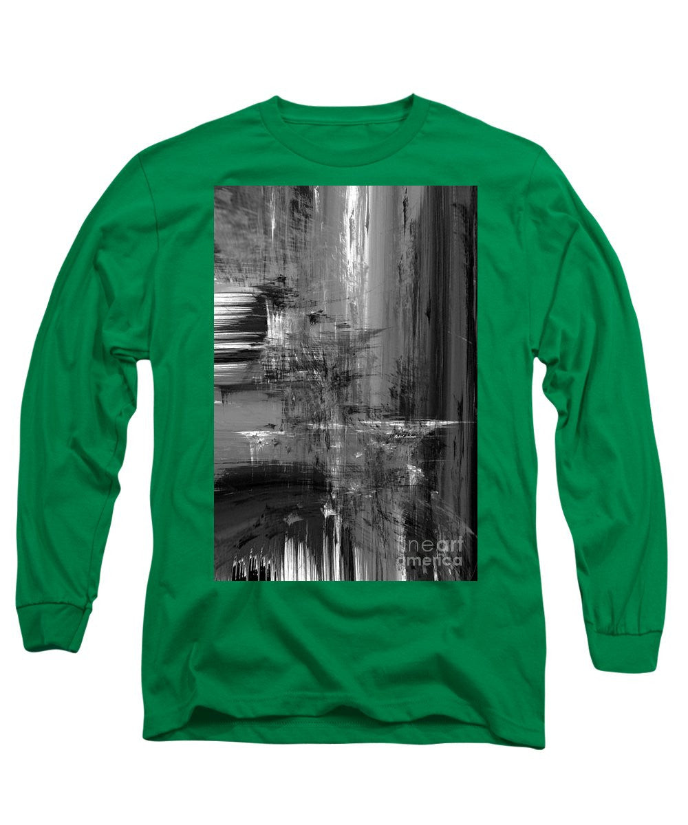 Long Sleeve T-Shirt - Waterfall In Black And White