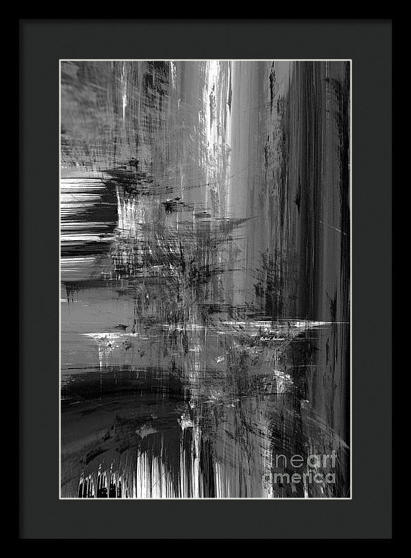 Framed Print - Waterfall In Black And White