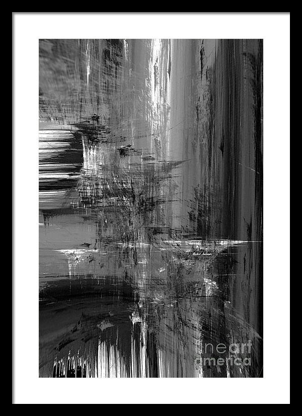 Framed Print - Waterfall In Black And White