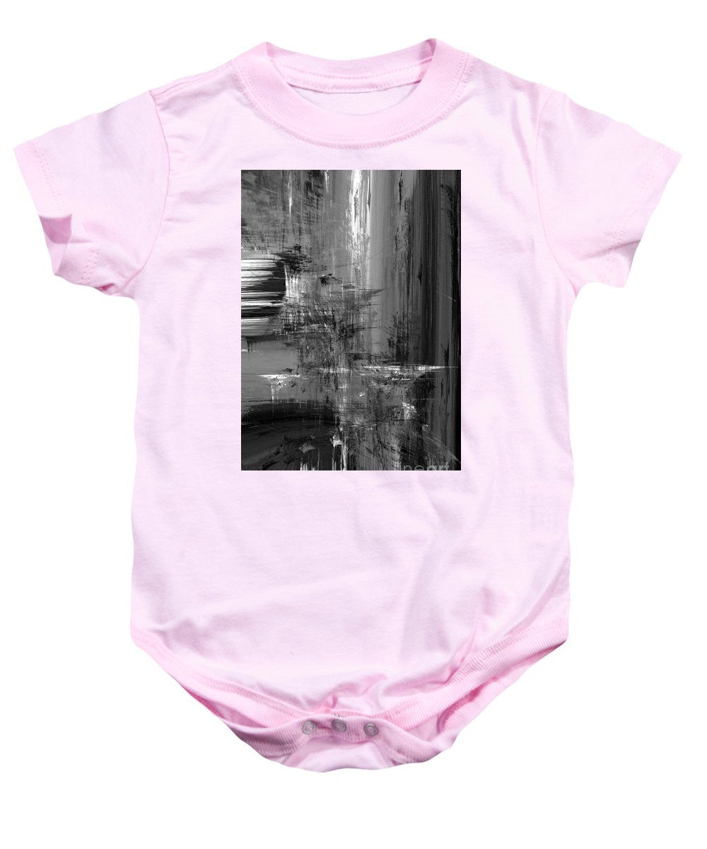 Baby Onesie - Waterfall In Black And White