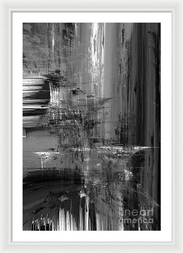 Framed Print - Waterfall In Black And White