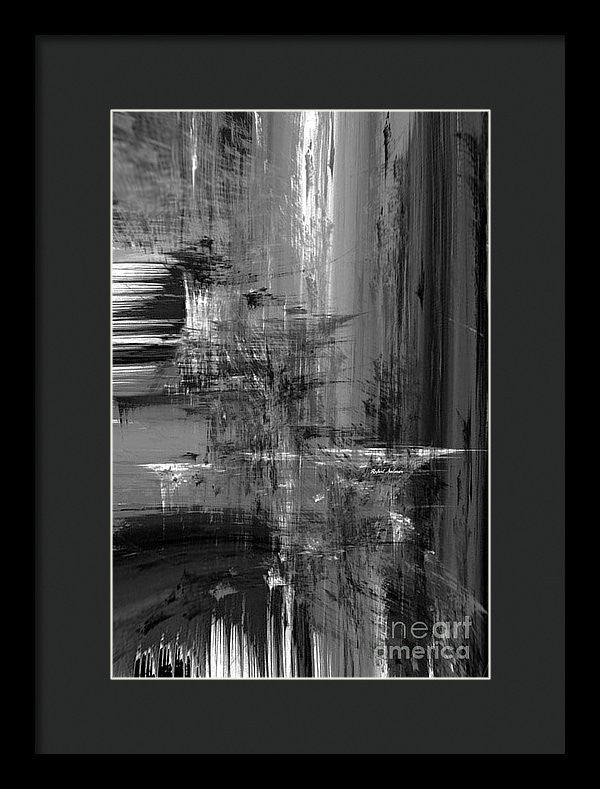 Framed Print - Waterfall In Black And White