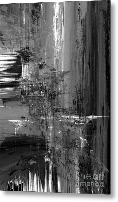 Metal Print - Waterfall In Black And White