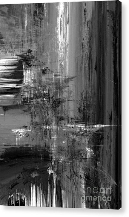 Acrylic Print - Waterfall In Black And White