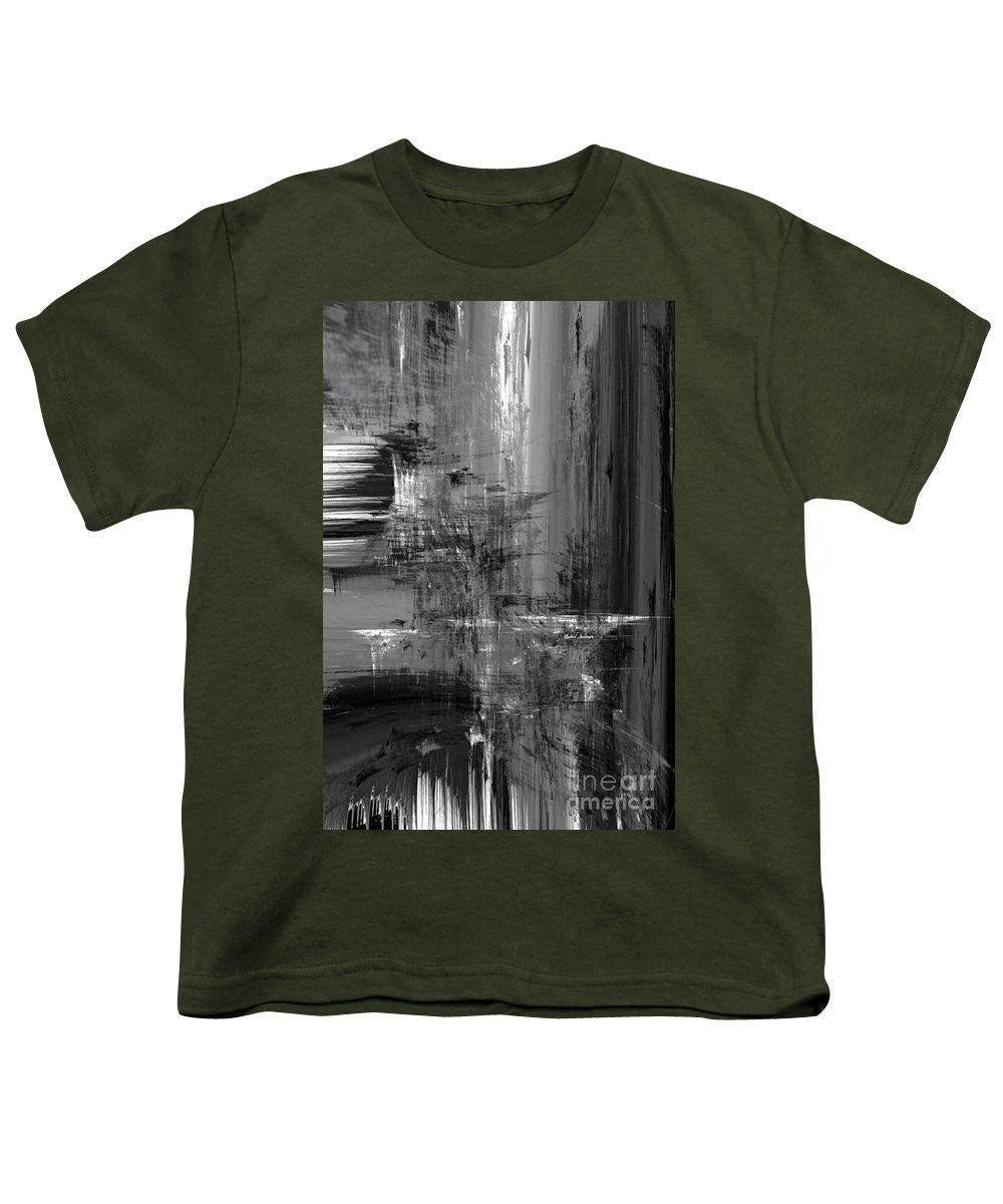 Youth T-Shirt - Waterfall In Black And White