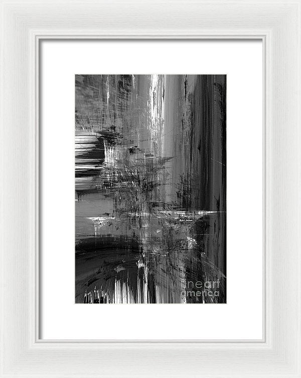 Framed Print - Waterfall In Black And White