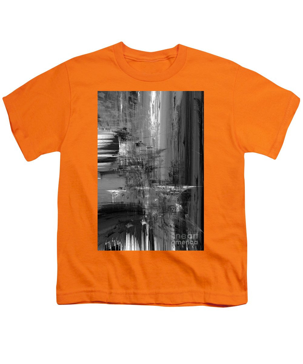 Youth T-Shirt - Waterfall In Black And White