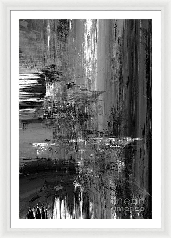 Framed Print - Waterfall In Black And White