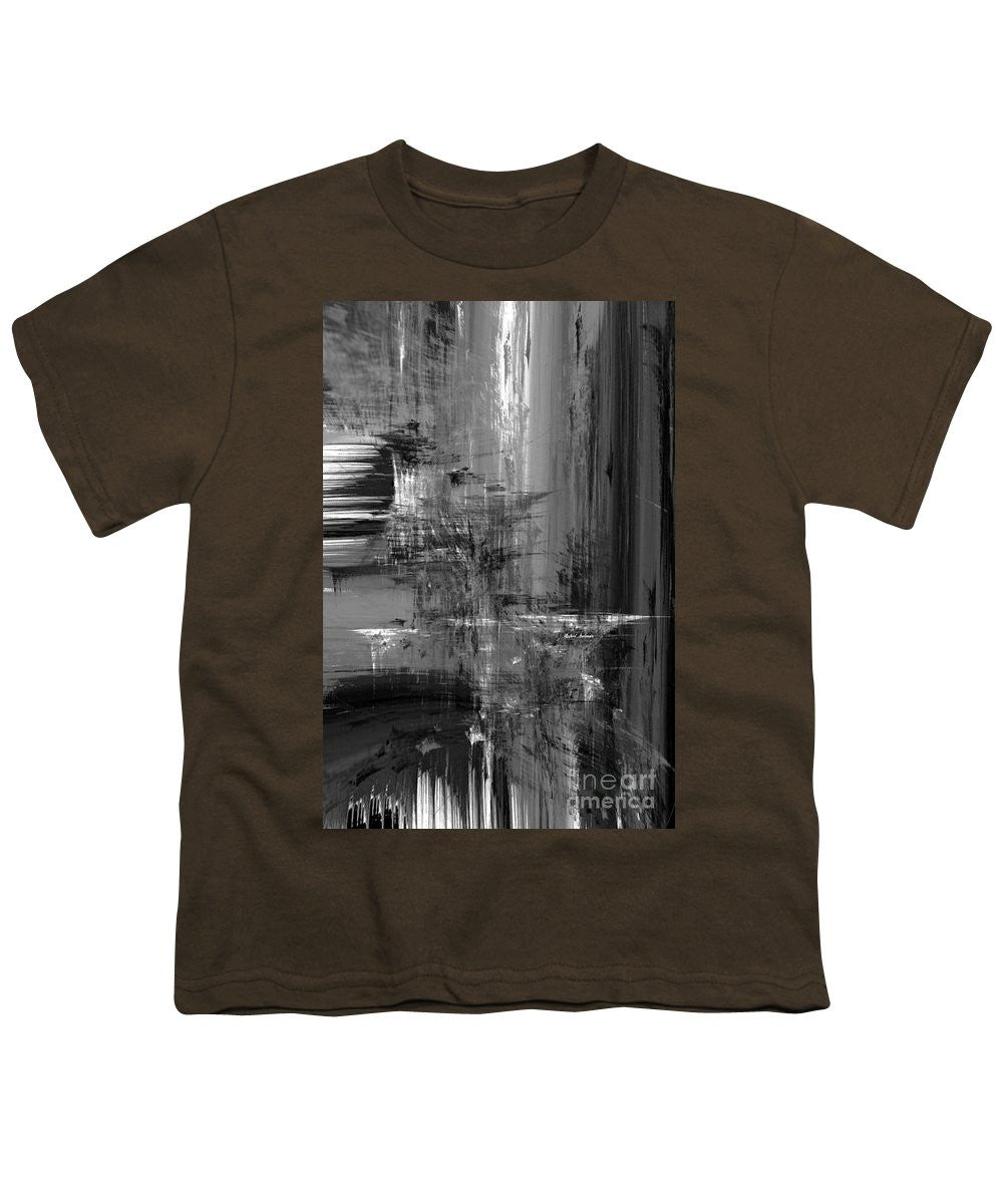 Youth T-Shirt - Waterfall In Black And White