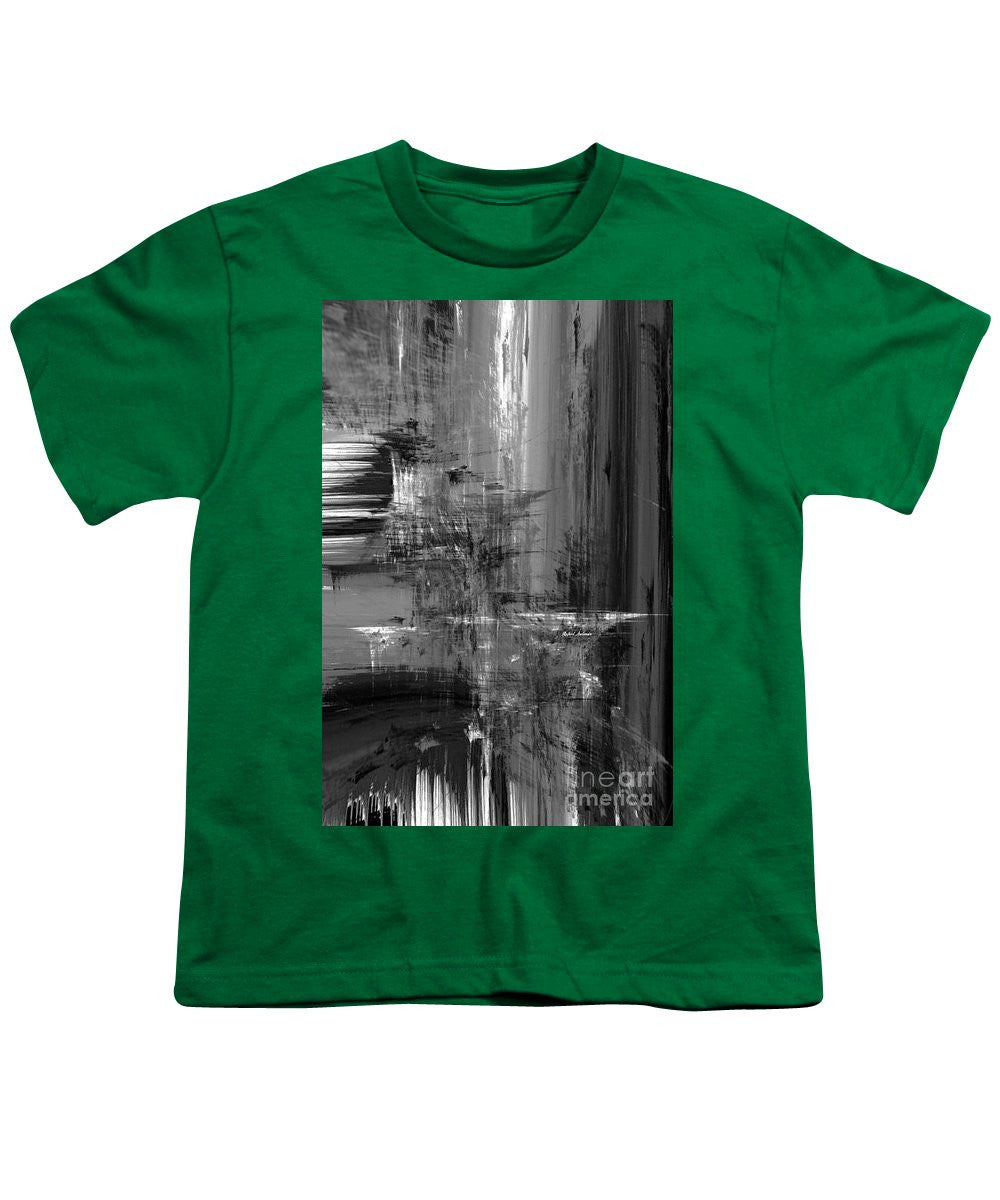 Youth T-Shirt - Waterfall In Black And White