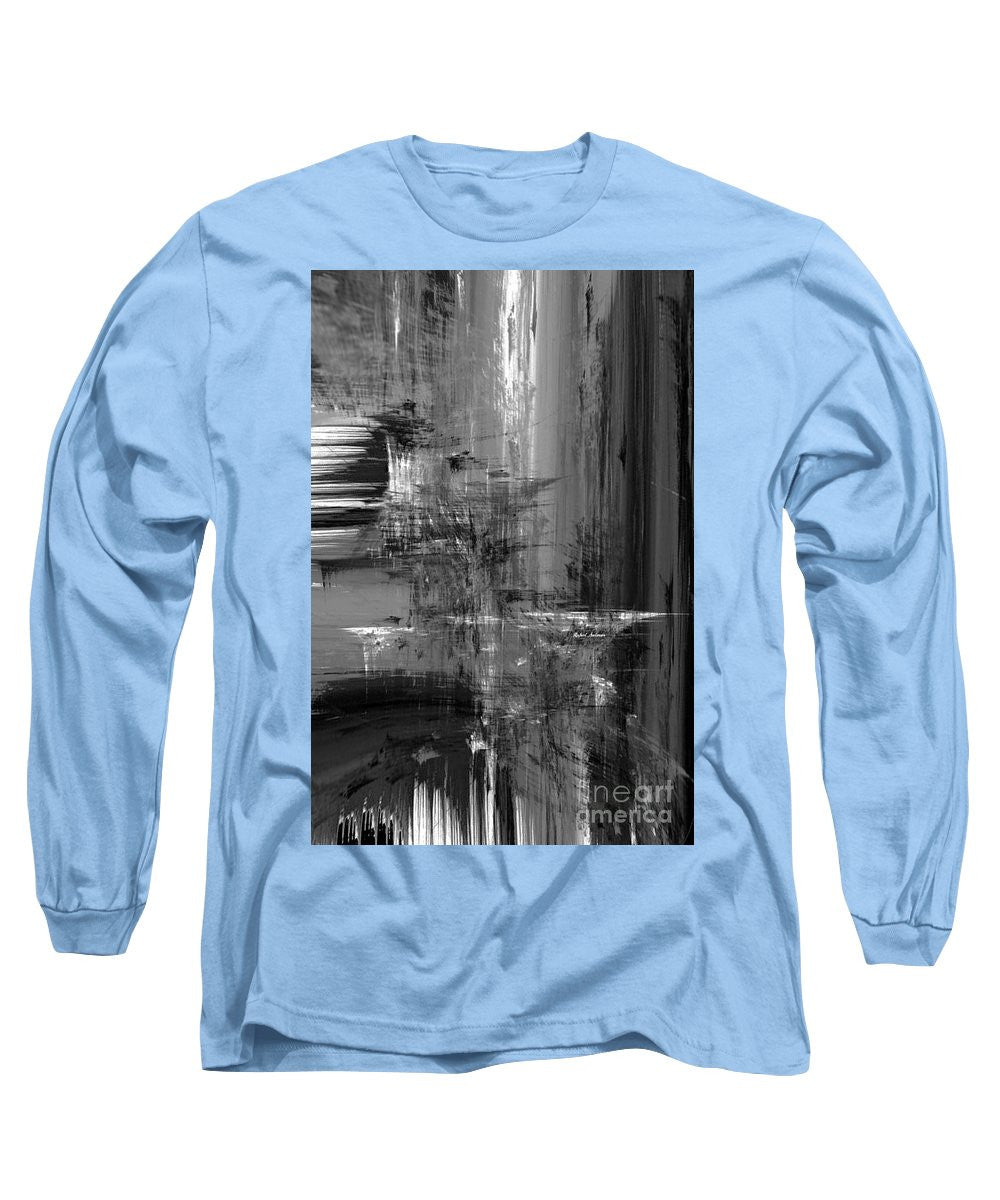 Long Sleeve T-Shirt - Waterfall In Black And White