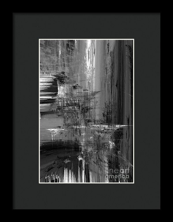 Framed Print - Waterfall In Black And White