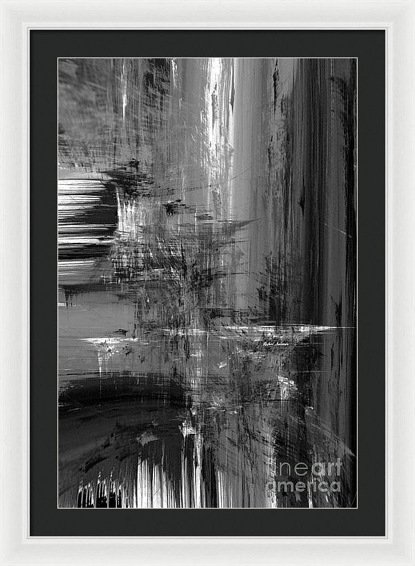 Framed Print - Waterfall In Black And White