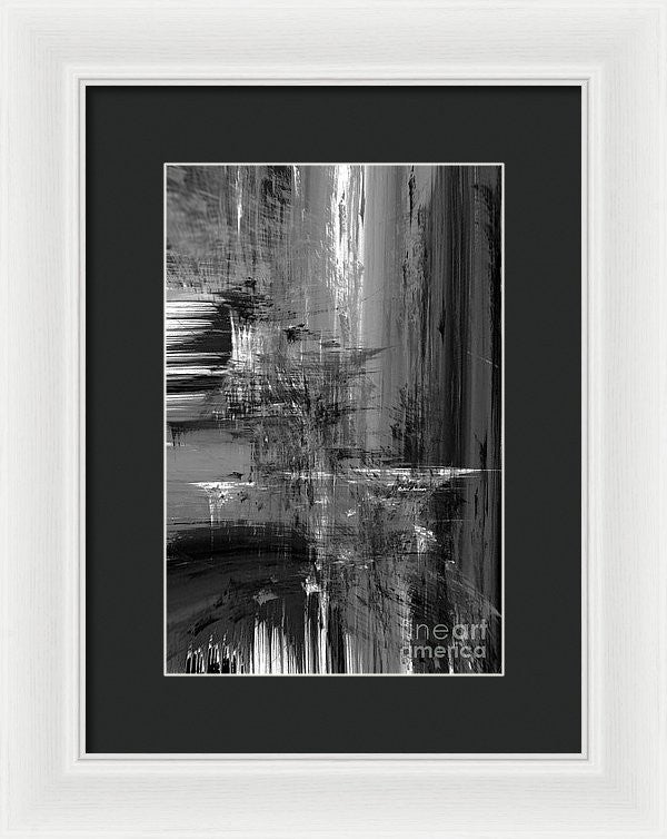 Framed Print - Waterfall In Black And White