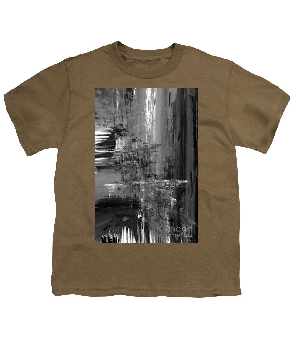 Youth T-Shirt - Waterfall In Black And White