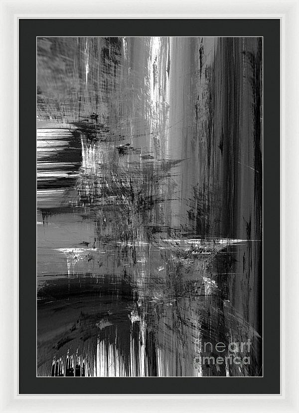 Framed Print - Waterfall In Black And White