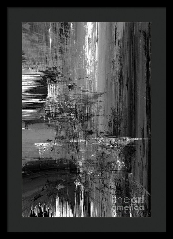 Framed Print - Waterfall In Black And White