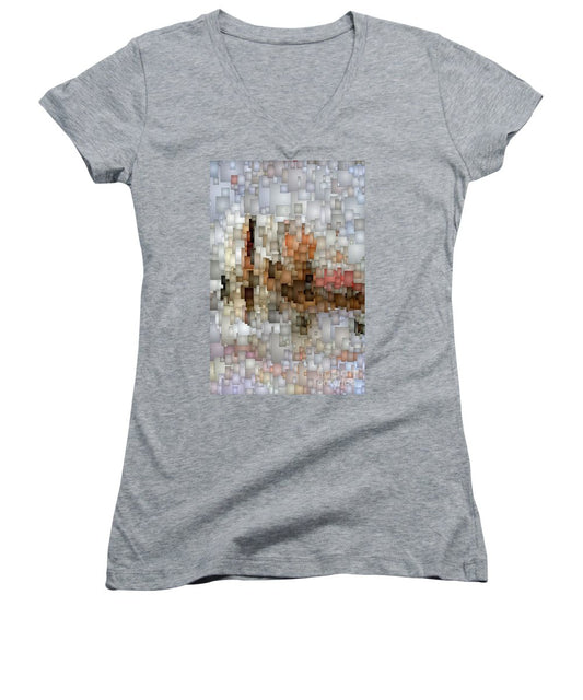 Women's V-Neck T-Shirt (Junior Cut) - We Are Connected