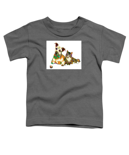 T-shirt pour tout-petits – Nous rendons les gens heureux dans la vie. Série sur les animaux de compagnie