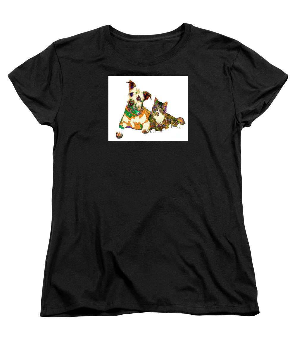 Women's T-Shirt (Standard Cut) - We Make People Happy For A Living. Pet Series