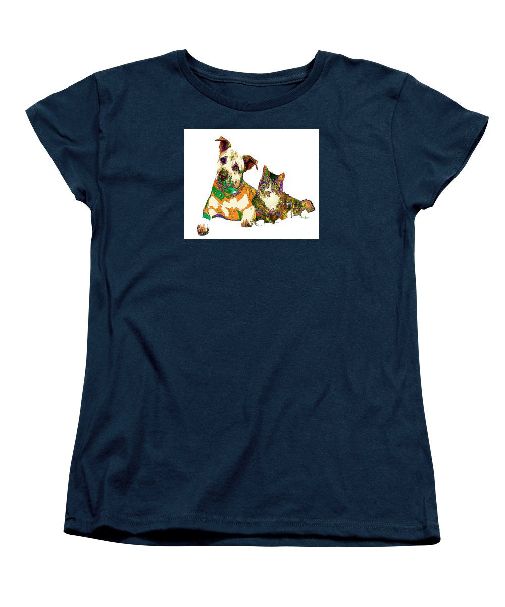 Women's T-Shirt (Standard Cut) - We Make People Happy For A Living. Pet Series