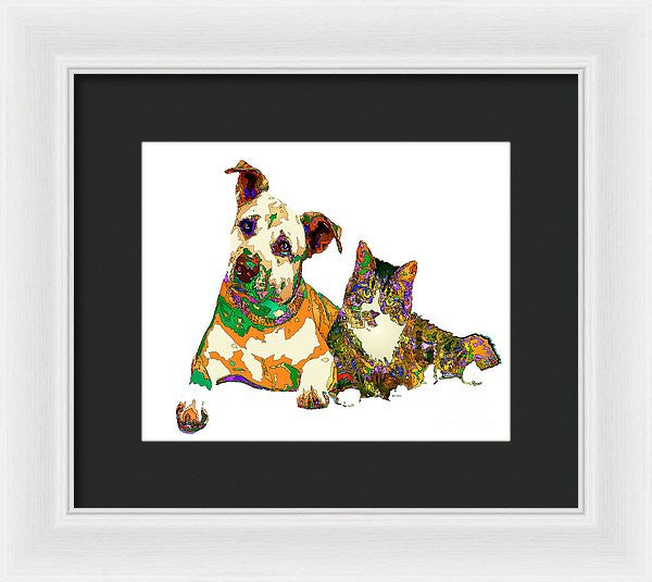 Framed Print - We Make People Happy For A Living. Pet Series