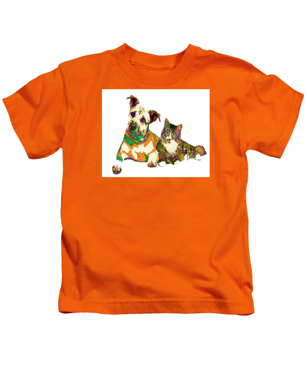 T-shirt pour enfants – Nous rendons les gens heureux dans la vie. Série sur les animaux de compagnie