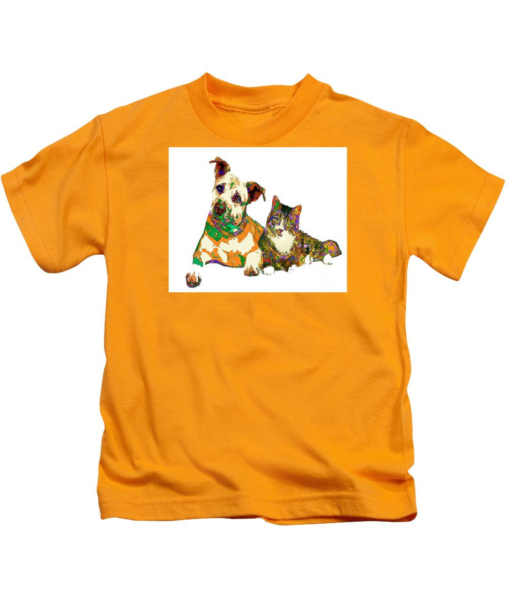 T-shirt pour enfants – Nous rendons les gens heureux dans la vie. Série sur les animaux de compagnie