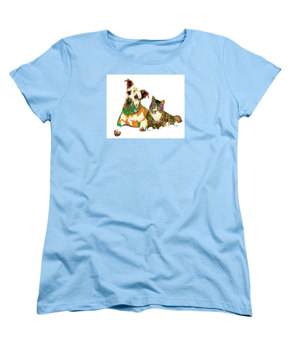 Women's T-Shirt (Standard Cut) - We Make People Happy For A Living. Pet Series