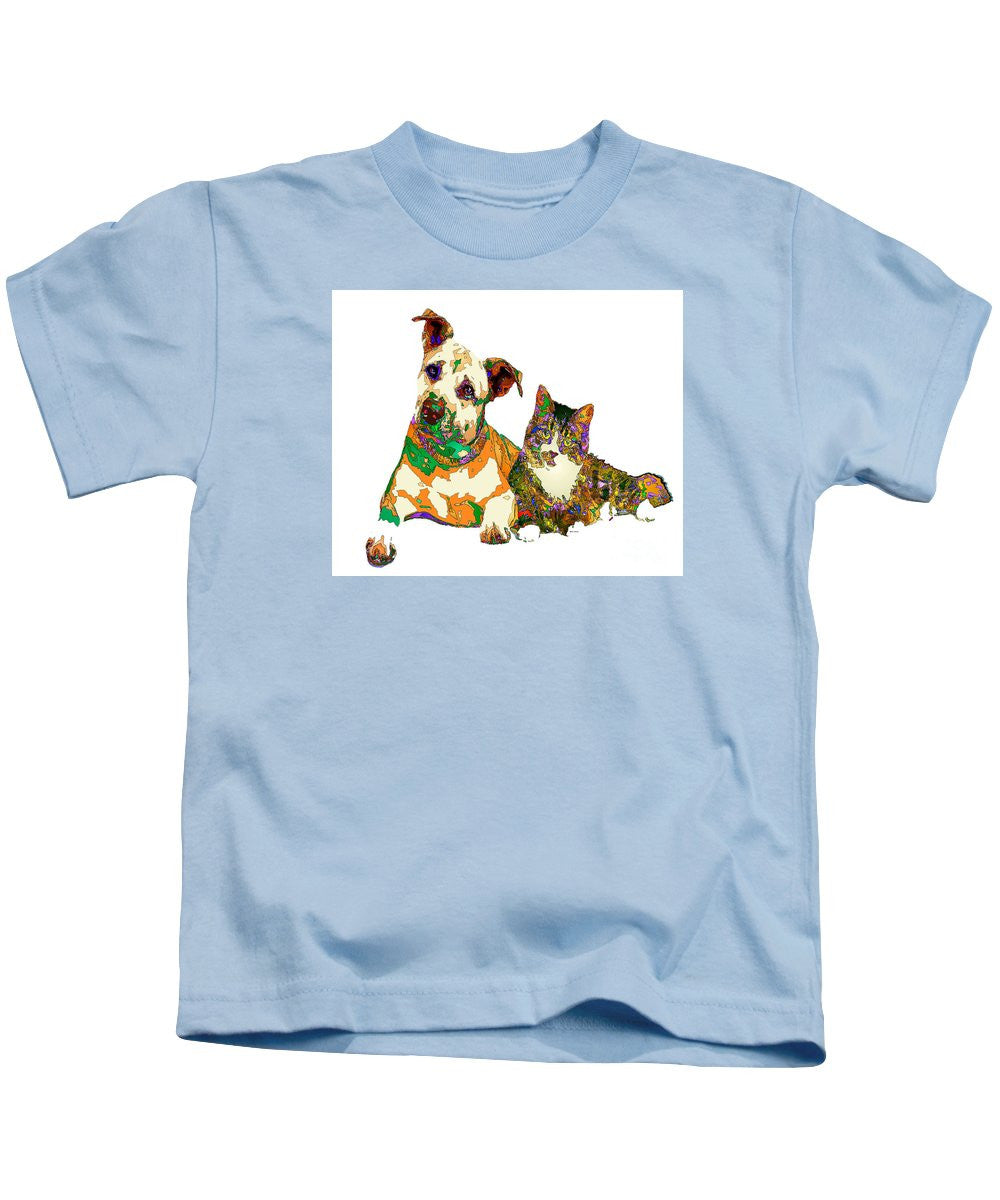 T-shirt pour enfants – Nous rendons les gens heureux dans la vie. Série sur les animaux de compagnie