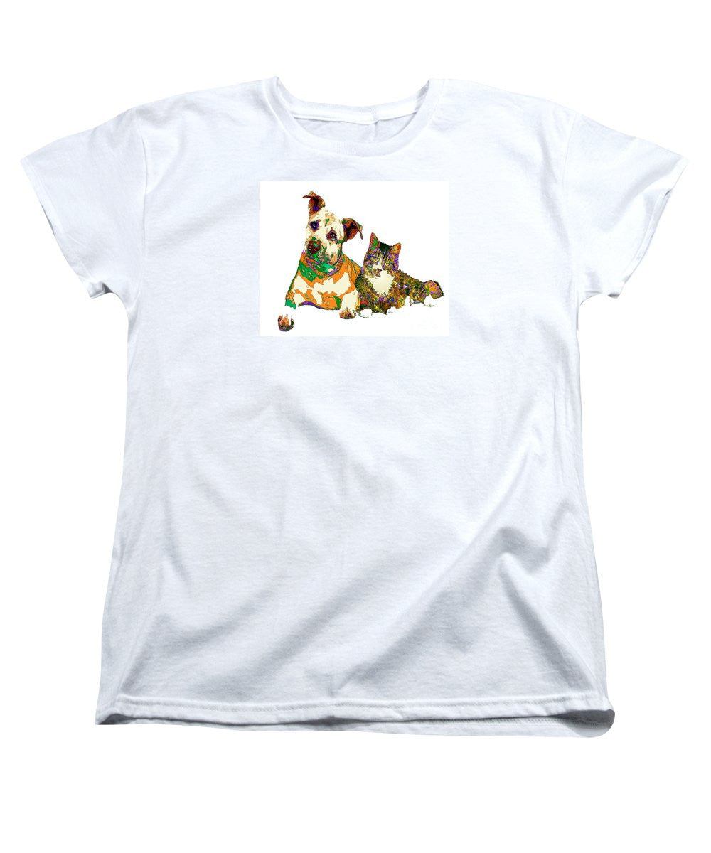 Women's T-Shirt (Standard Cut) - We Make People Happy For A Living. Pet Series