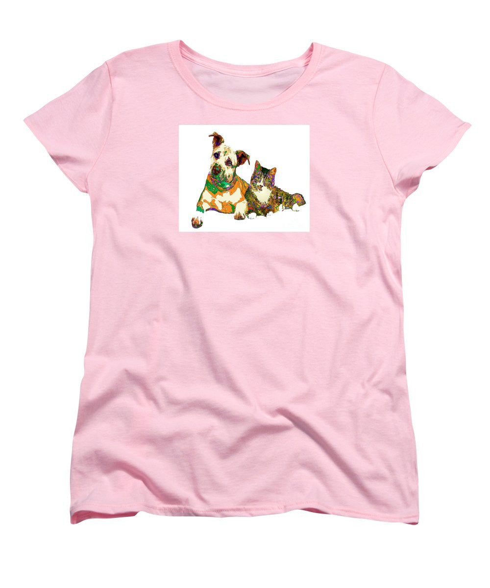 Women's T-Shirt (Standard Cut) - We Make People Happy For A Living. Pet Series