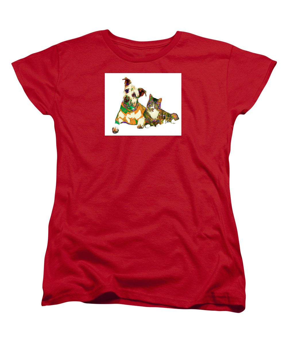 Women's T-Shirt (Standard Cut) - We Make People Happy For A Living. Pet Series