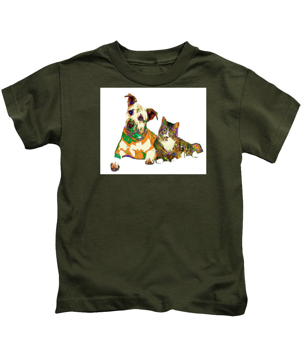 T-shirt pour enfants – Nous rendons les gens heureux dans la vie. Série sur les animaux de compagnie