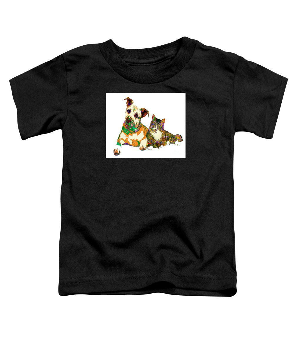 T-shirt pour tout-petits – Nous rendons les gens heureux dans la vie. Série sur les animaux de compagnie