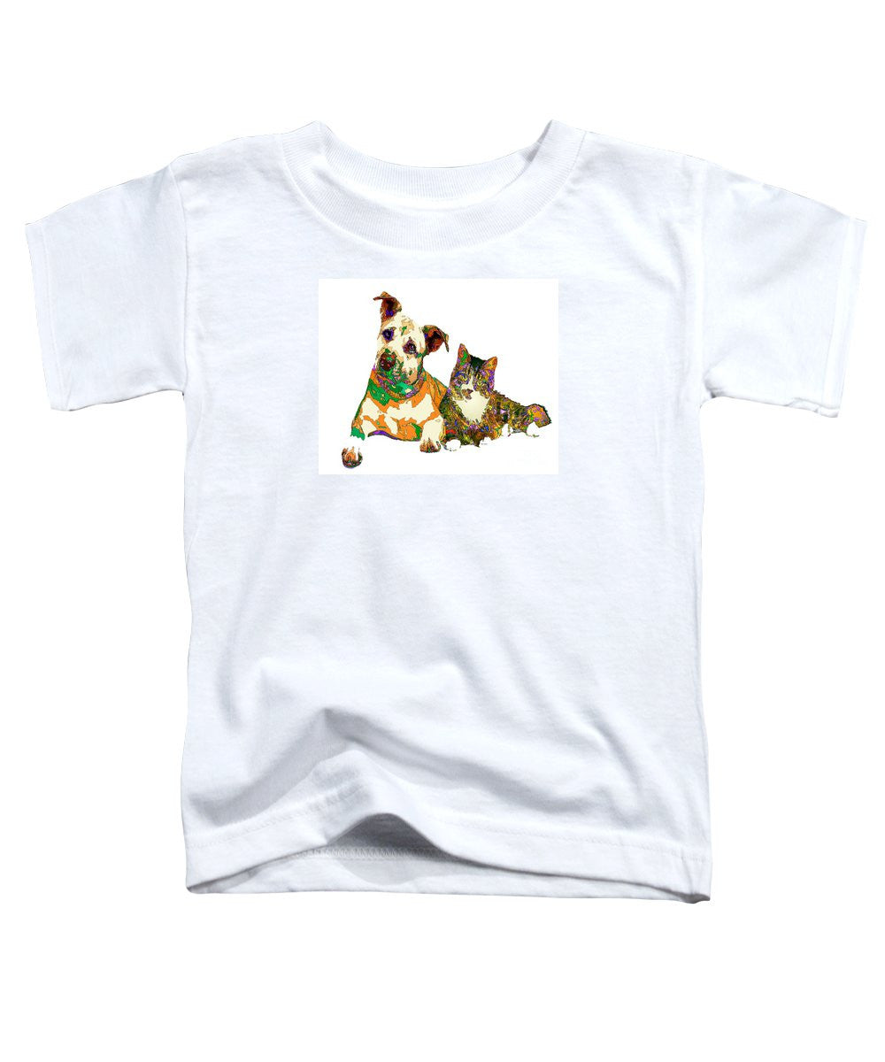 T-shirt pour tout-petits – Nous rendons les gens heureux dans la vie. Série sur les animaux de compagnie