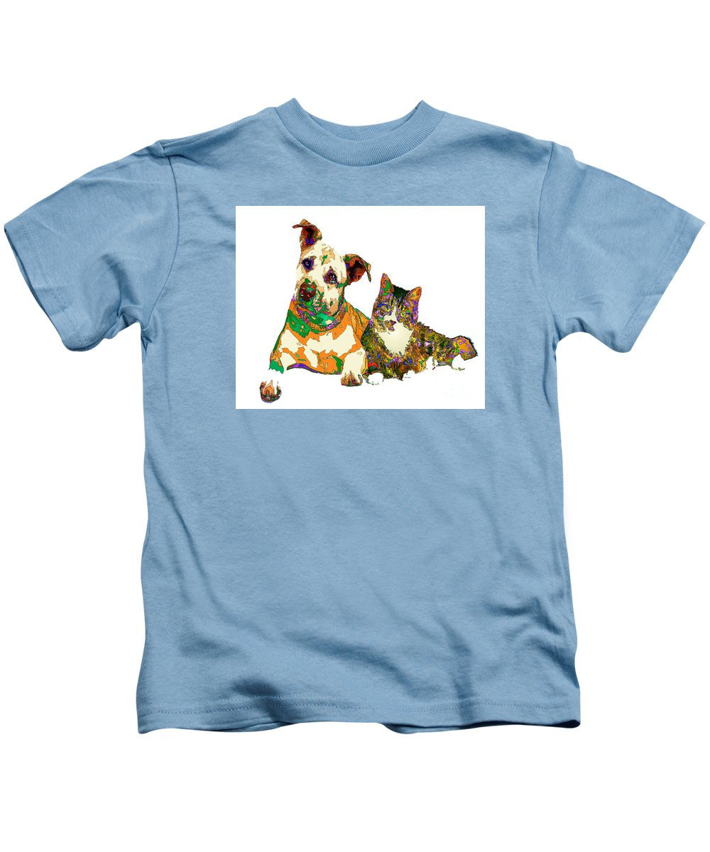 T-shirt pour enfants – Nous rendons les gens heureux dans la vie. Série sur les animaux de compagnie