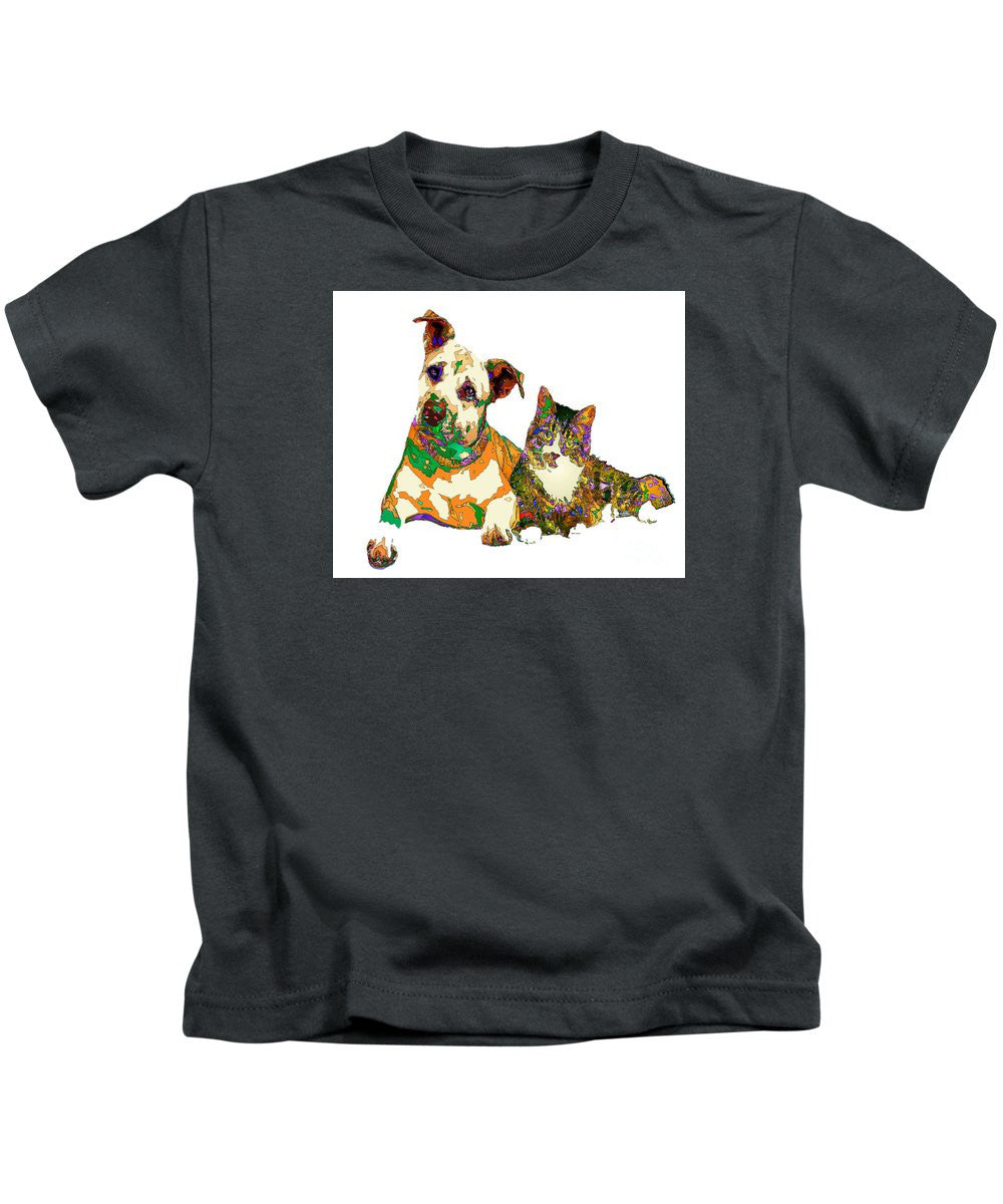 T-shirt pour enfants – Nous rendons les gens heureux dans la vie. Série sur les animaux de compagnie