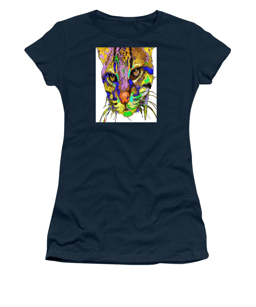 Women's T-Shirt (Junior Cut) - Whiskers. Pet Series