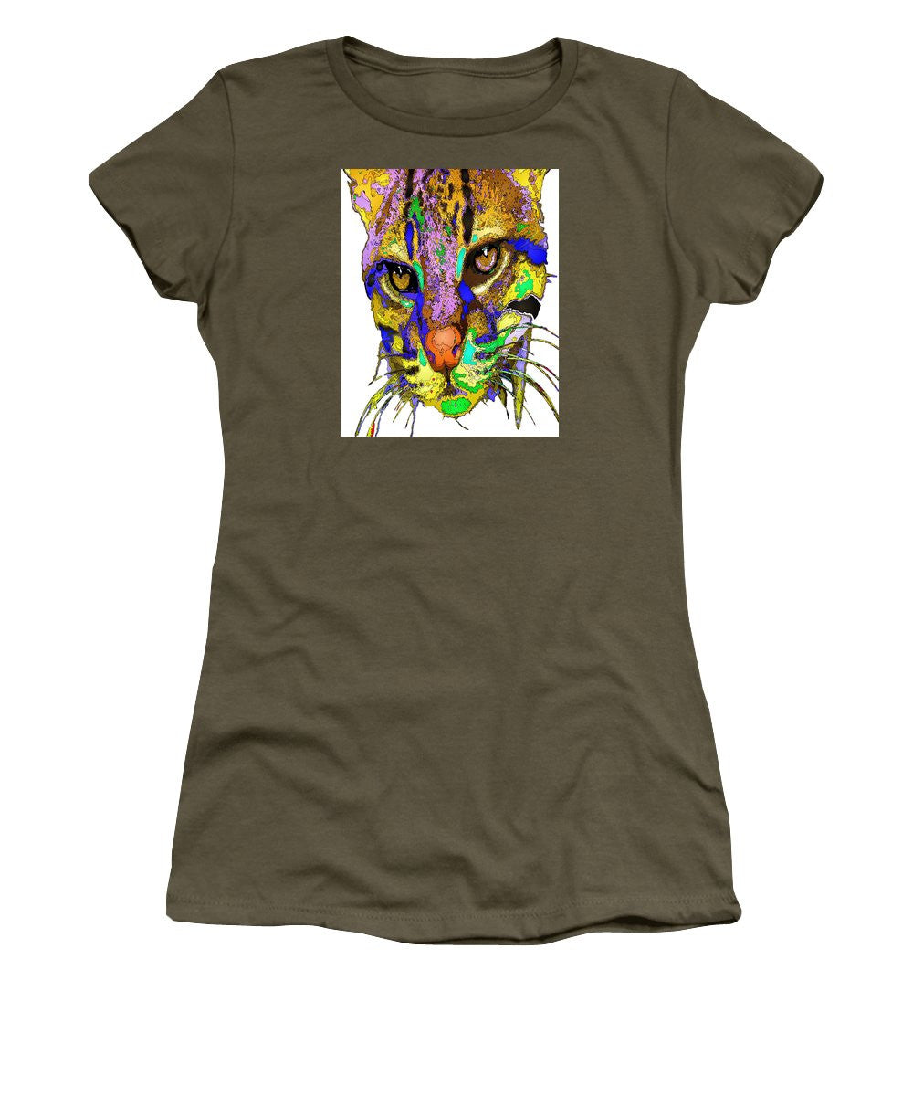 Women's T-Shirt (Junior Cut) - Whiskers. Pet Series