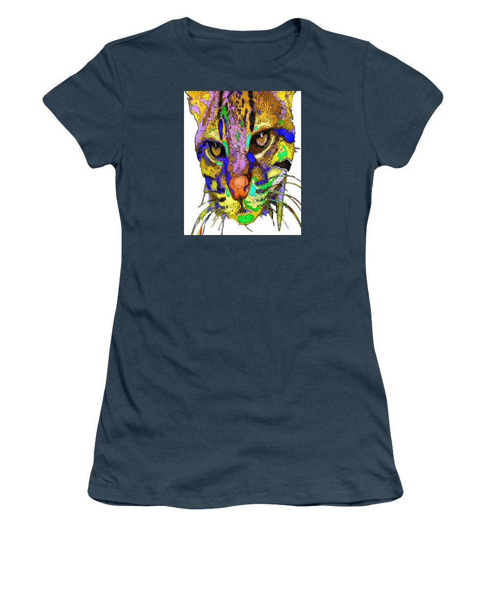 Women's T-Shirt (Junior Cut) - Whiskers. Pet Series