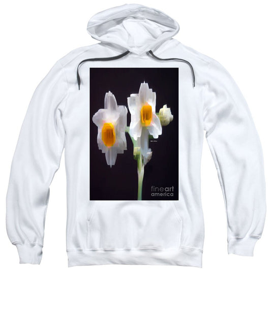 Sweat-shirt - Fleur Blanche Et Jaune