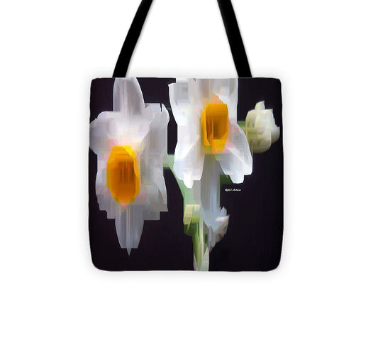 Sac fourre-tout - Fleur blanche et jaune